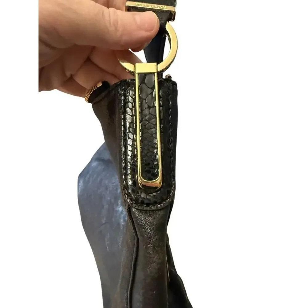 Michael Kors Black Leather Hobo Bag